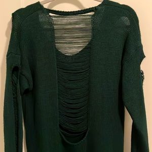 Woven green dress from Italy